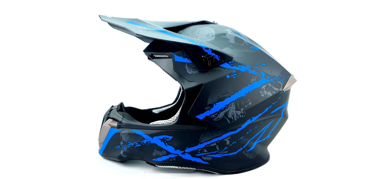 

Кроссовый мотошлем 806 Spider Blue Matt, Синий