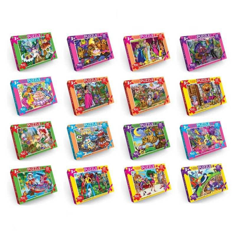 

Пазлы 120 эл. C120 МИКС (10) ВЫДАЁТСЯ ТОЛЬКО МИКС ВИДОВ, "Danko Toys"