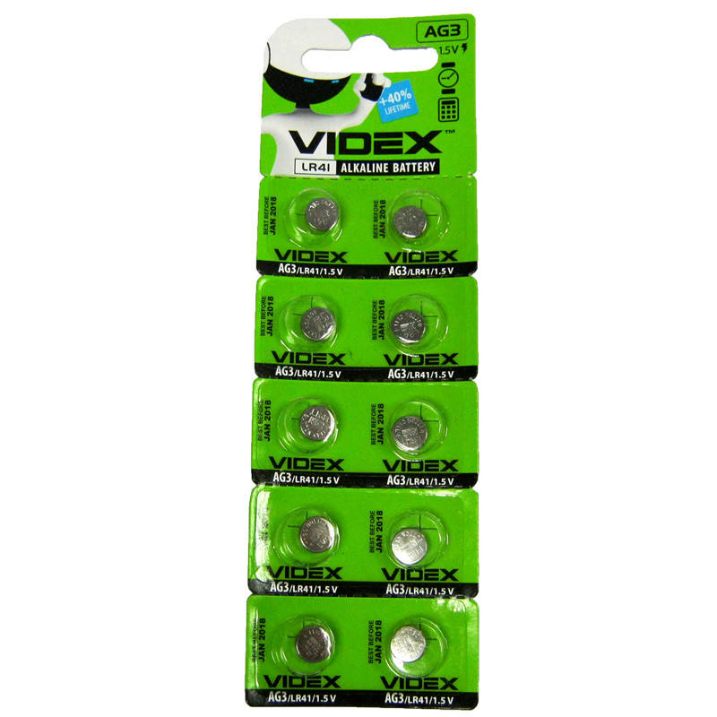 

Батарейка Videx AG 3 (LR41) 1шт.