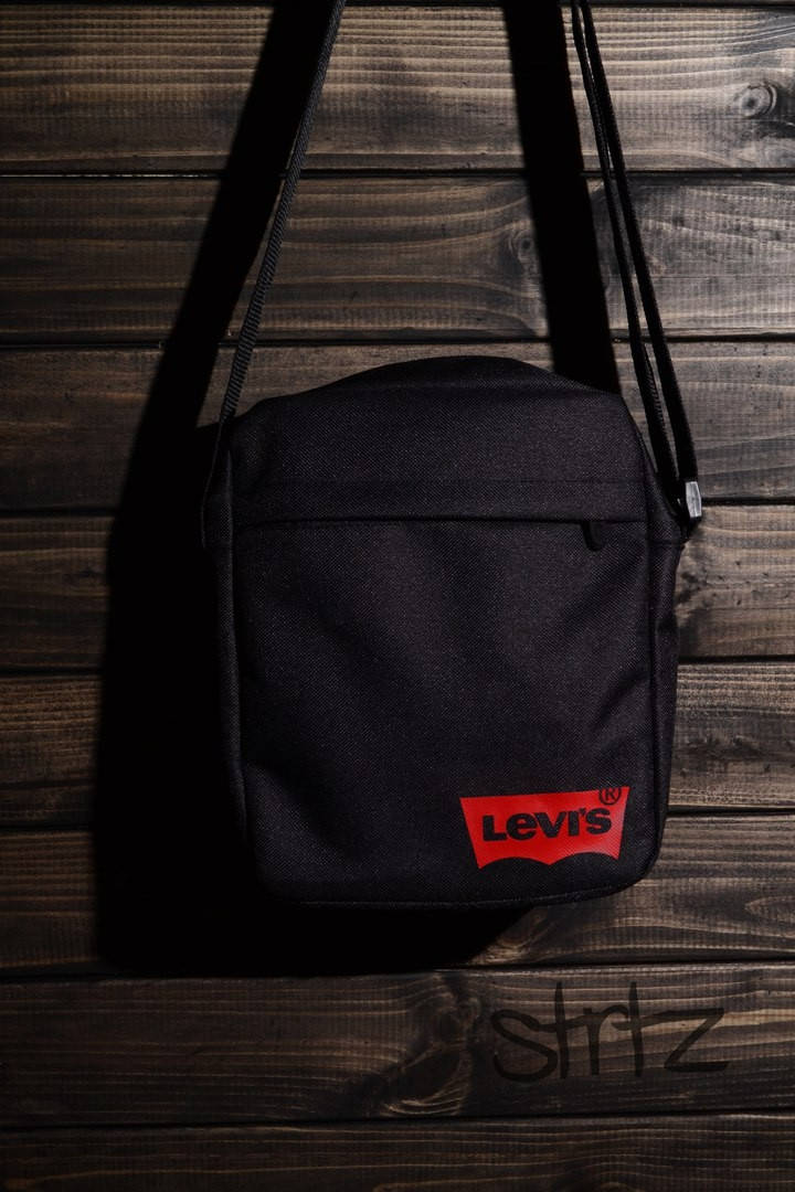 

Черный Мужской Мессенджер Levis | Черная Сумка Через Плечо Левайс