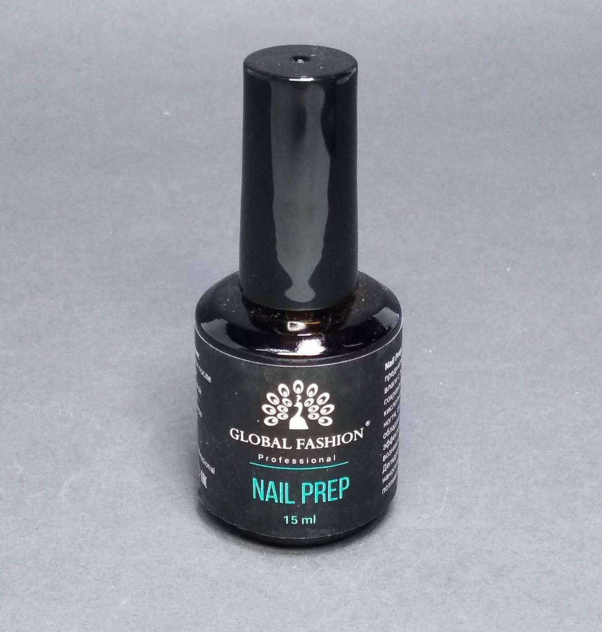 

Дегидратор для ногтей с кисточкой Global Fashion Nail Prep 15мл