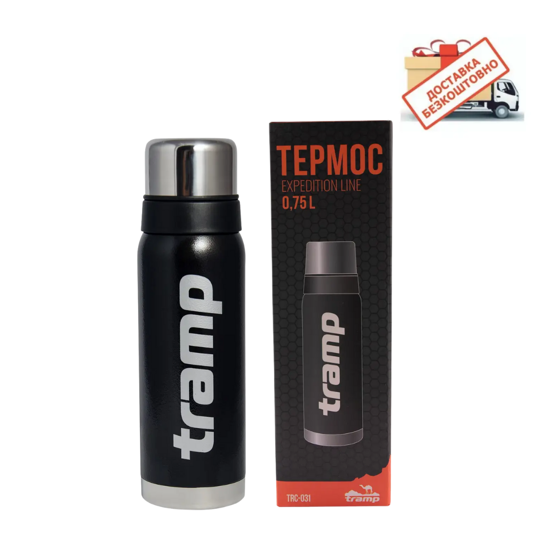 

Термос Tramp 0.75л. Expedition Line TRC-031 черный. термос трамп