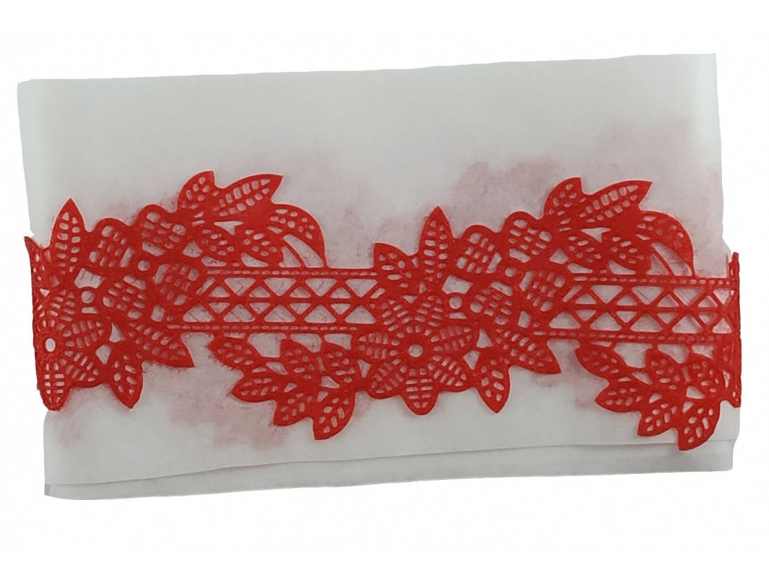 

Готовое кружево для торта"Весенний веночек" КРАСНЫЙ №6
