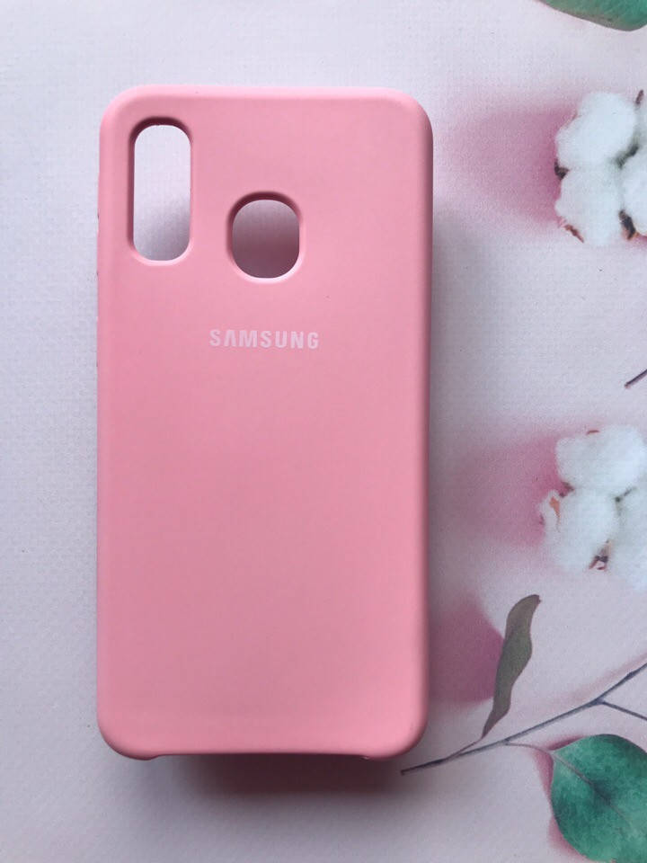 

Силиконовый чехол Silicone Case для Samsung Galaxy А40 (2019) А405 Розовый