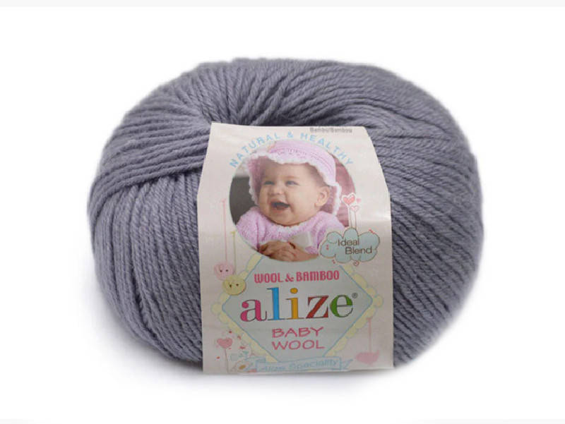

Alize Baby Wool, Серое небо №119, Серый