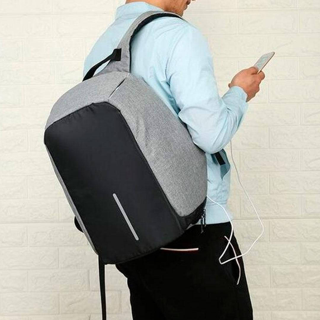 

Городской рюкзак антивор Bobby (45х30х16,5 см) / Рюкзак для ноутбука c USB Серый