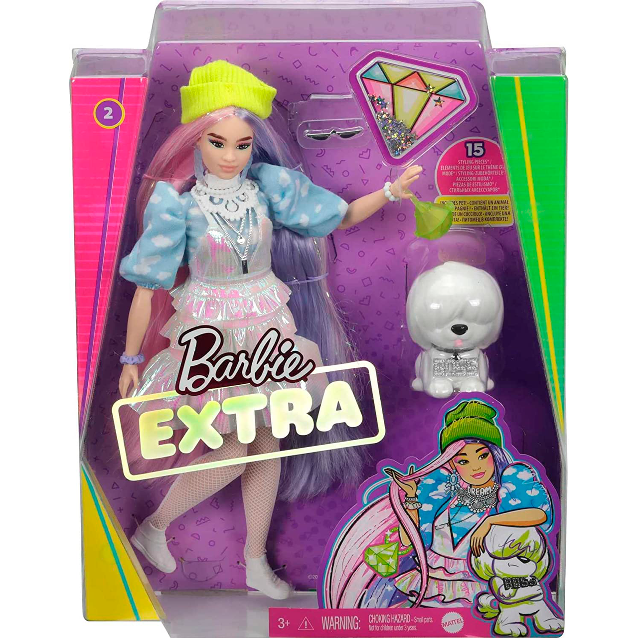 

Кукла Barbie Extra Doll #2 with Pet Puppy Барби Экстра #2 c щенком