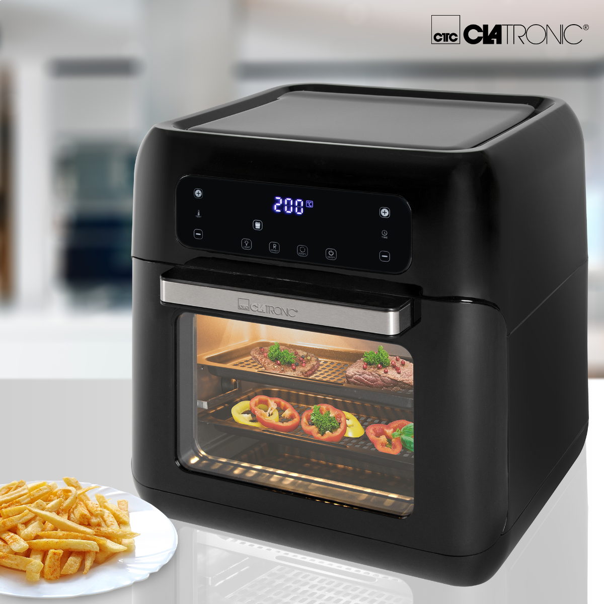 

Мультипечь аэрофритюрница CLATRONIC FR 3747 H Hot Air Fryer (11л, 9 программ, 1,5Квт, Германия)