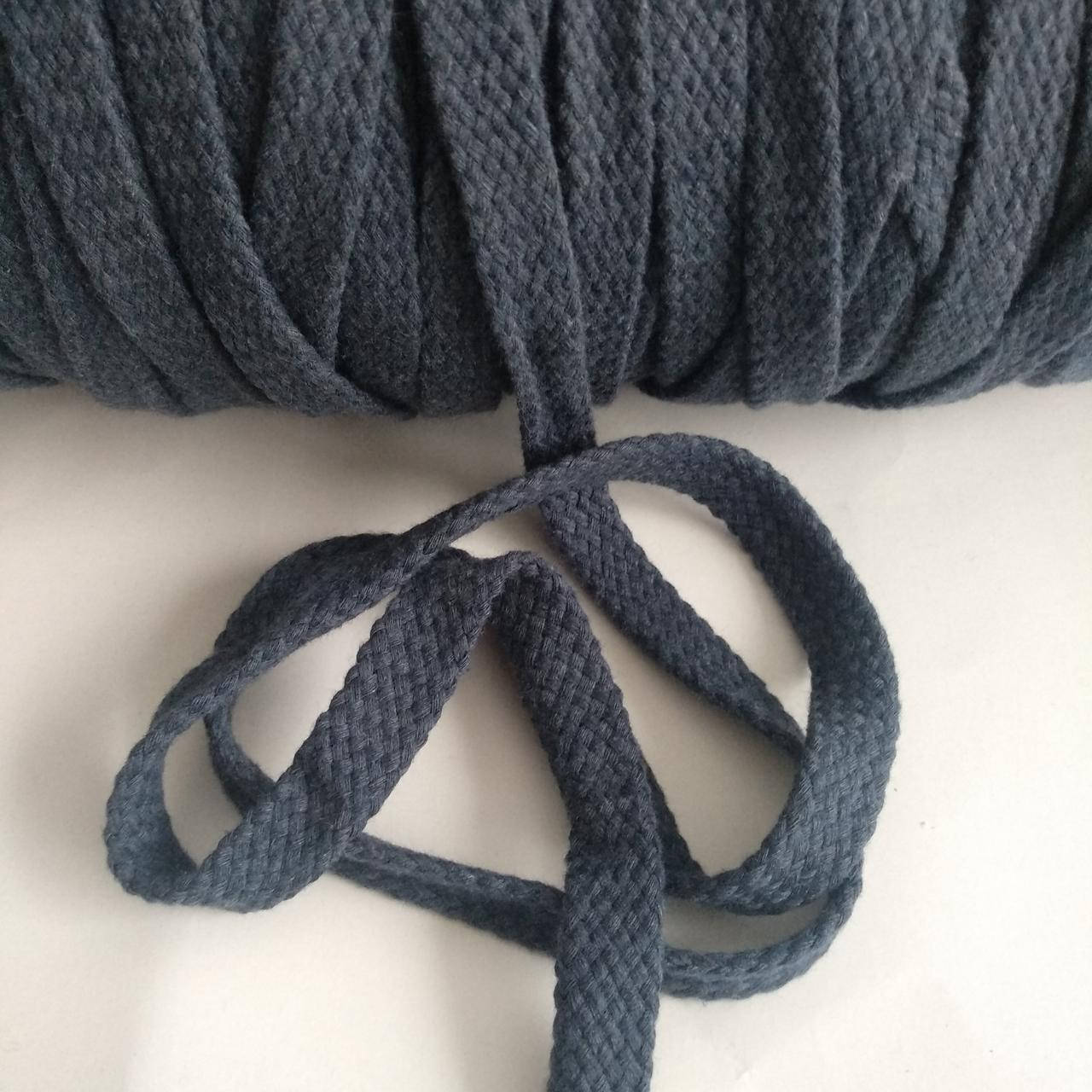 

Шнур текстильный плоский, джинс, 16мм., Бордовый