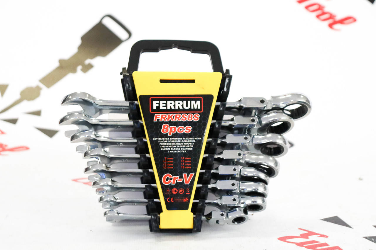 

Набор ключей комбинированых с трещеткой FERRUM 8шт. 8-19 мм Польша