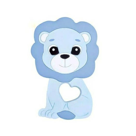 

Лев грызунок (прорезыватель) для зубов силиконовый Голубой