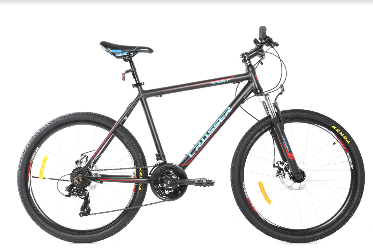 

Горный велосипед 26 дюймов Crosser Sport рама 20" Черно-синий, Черный
