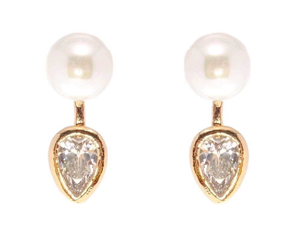 

Серьги Xuping Позолота 18K гвоздики (пусеты) "Жемчужина с кристаллом"