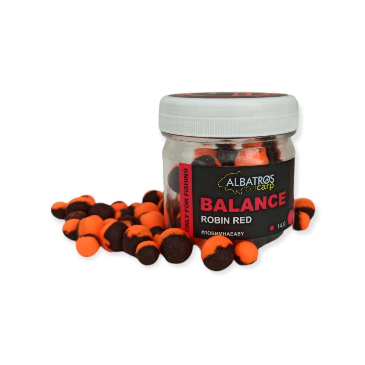 

Бойлы насадочные Duо Balance Robin Red (Робин Ред) "Albatros on Carp" 14mm
