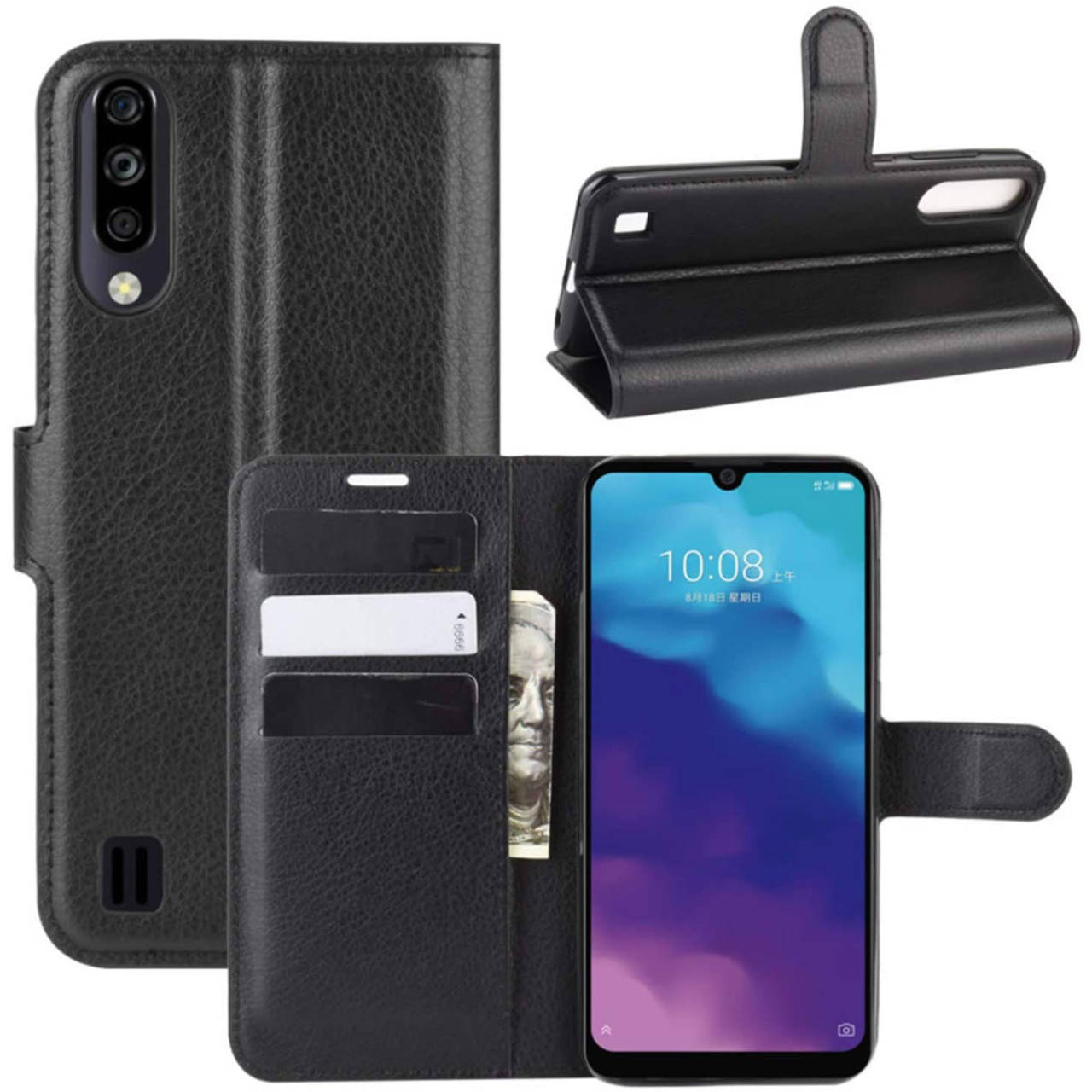 

Чехол-книжка Litchie Wallet для ZTE Blade A7 2020 (without fingerprint) Black, Черный