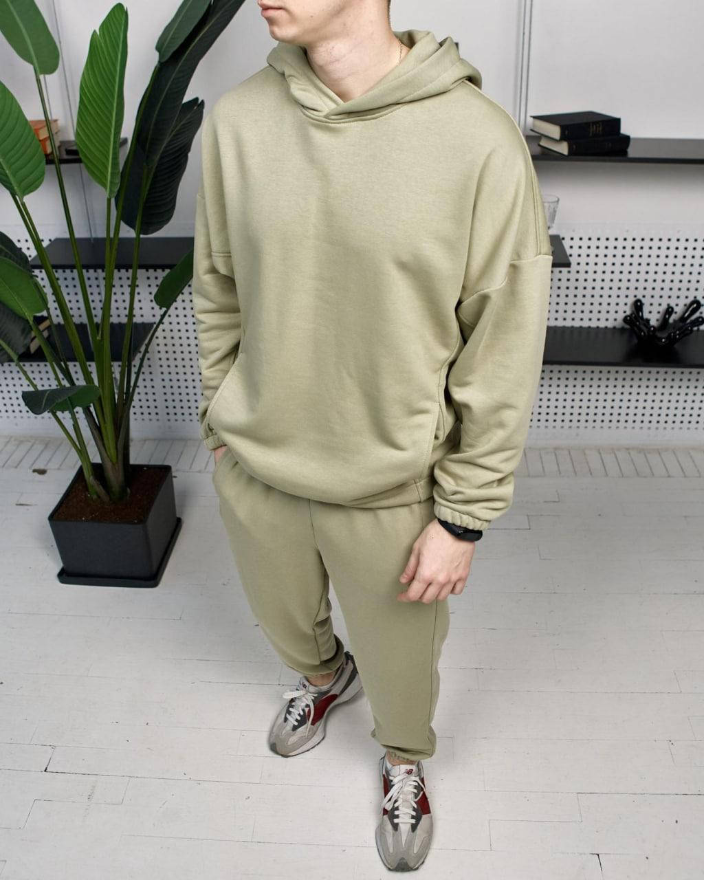 

Спортивный костюм мужской Oversize фисташковый | Комплект Худи + Штаны весенний осенний Премиум качества