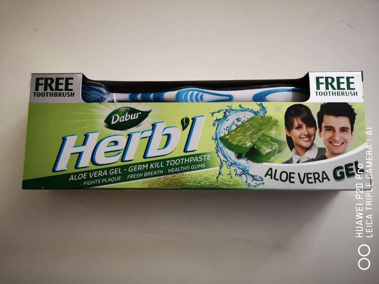 

Зубная паста-гель из Алоэ вера HERB`L + зубная щетка