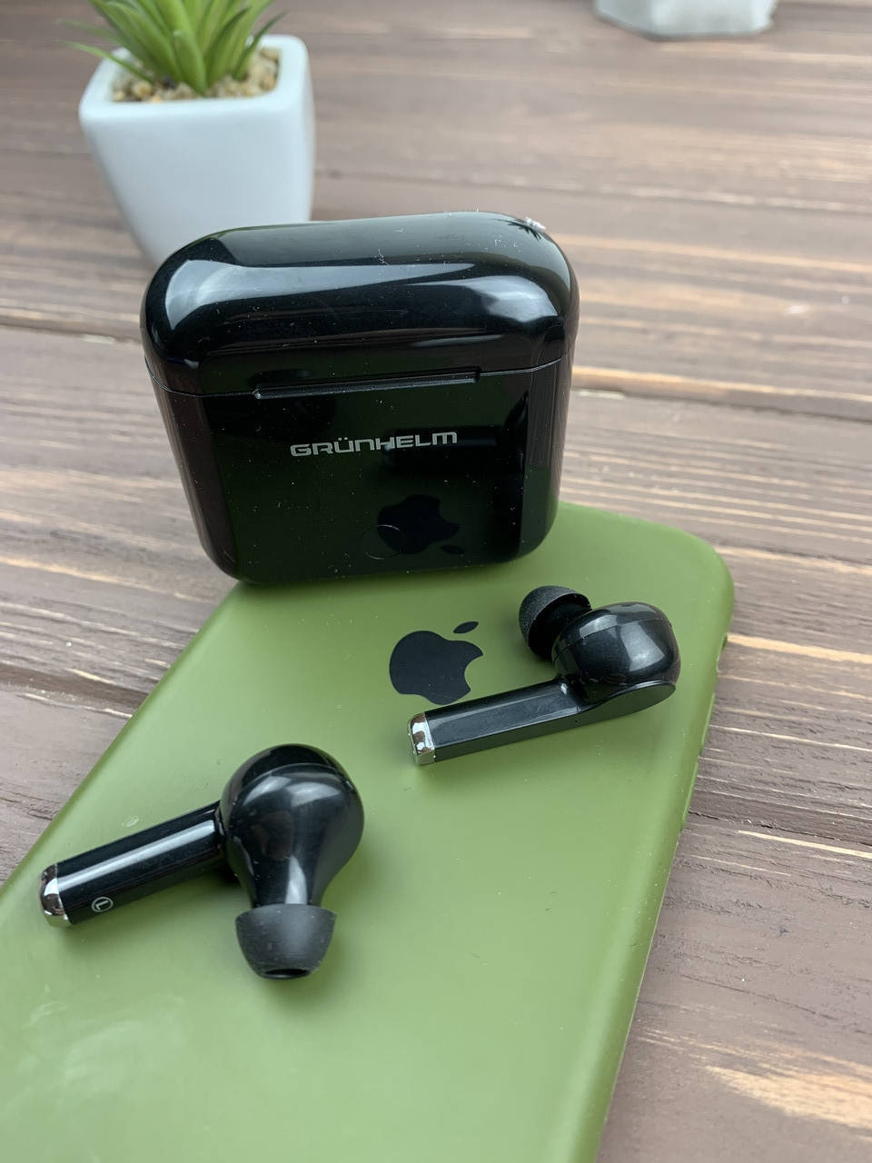 

Наушники беспроводные Grunhelm GG-S99-B маленькие блютус наушники, Черный