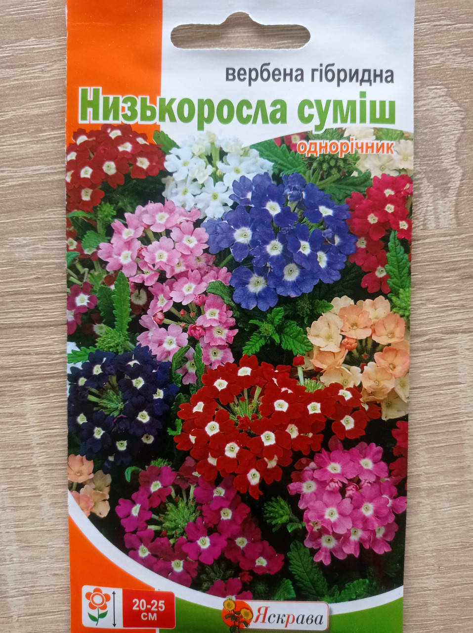 

Вербена гібридна низькоросла суміш 0.2 г, Яскрава