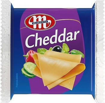 

Сыр чеддер слайсами тостовый Mlekovita Cheddar 130 г 50%