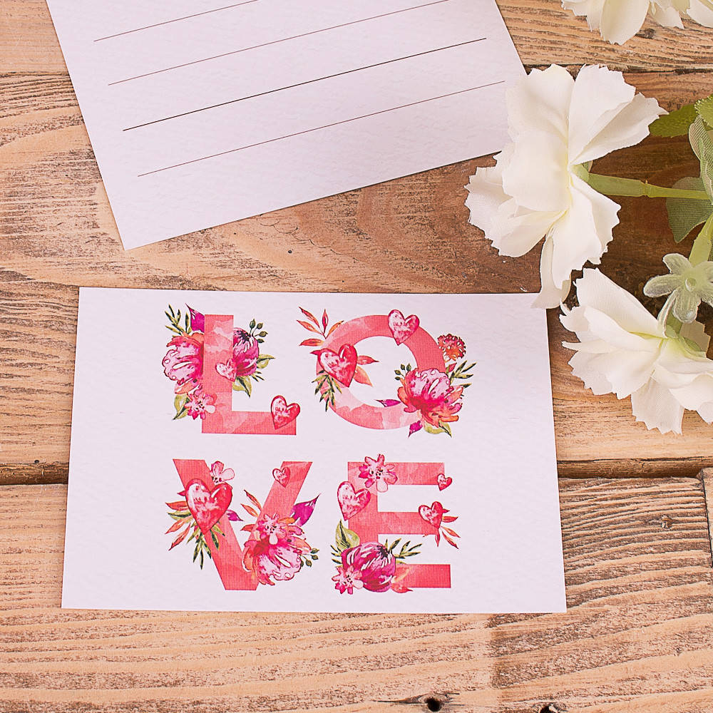 

Открытка мини love