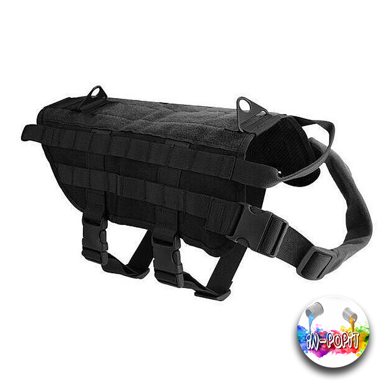 

Тактический жилет с разгрузкой для собак, с системой Молле, черный