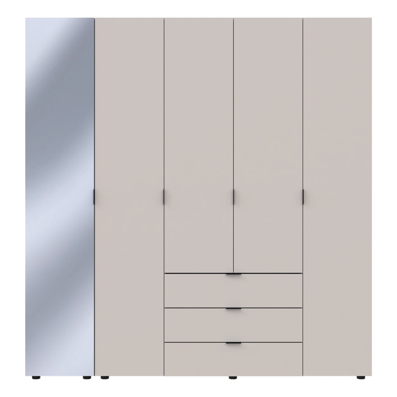 Шафа для одягу Doros Гелар Кашемір 4ДСП/Дзеркало 194х49.5х203.4 (80737659)