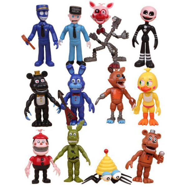 

Комплект из 12 фигурок фигурок ФНАФ из игры 5 ночей с Фредди (FNAF), ~ 10см
