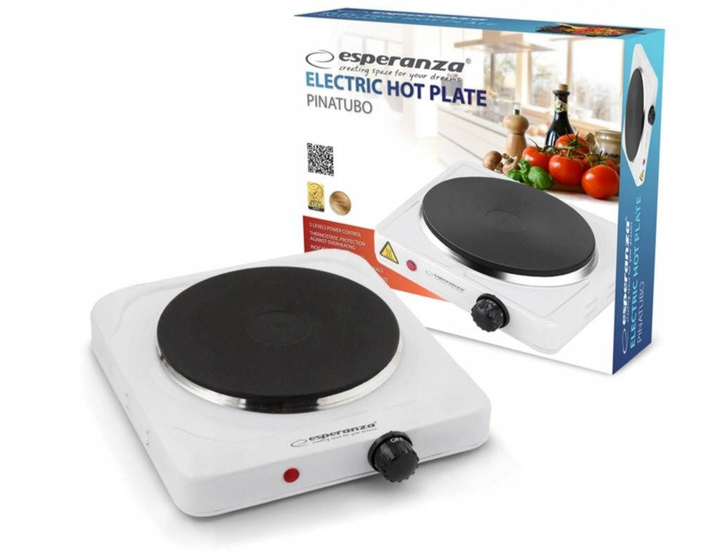 

Настольная электрическая плита Esperanza EKH002W PINATUBO Белый (1500 Вт, Польша)
