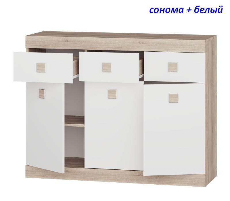 

Большой комод на 3 ящика Соната-6