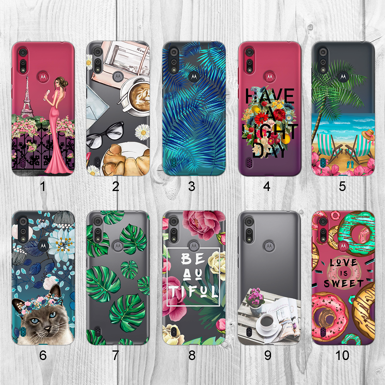 

Силиконовый чехол с рисунком для Motorola Moto E6s 2020 (new collection)