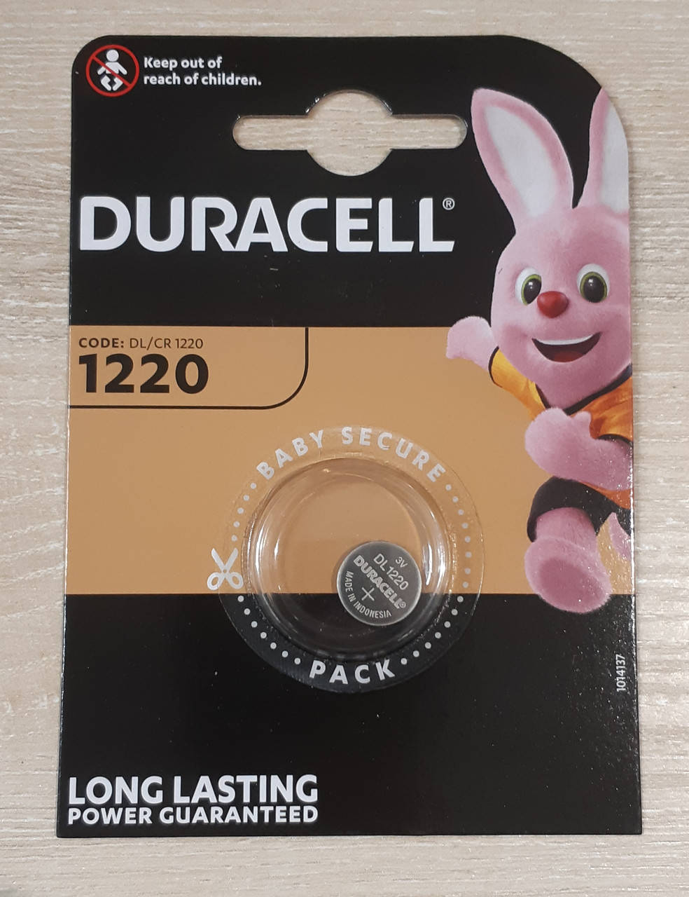 

Дисковая батарейка DURACELL Lithium Cell 3V DL1220