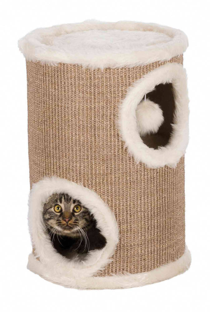 

Trixie Edoardo Cat Tower Когтеточка домик-башня «Edoardo» для кошек (кремовый) 50 см