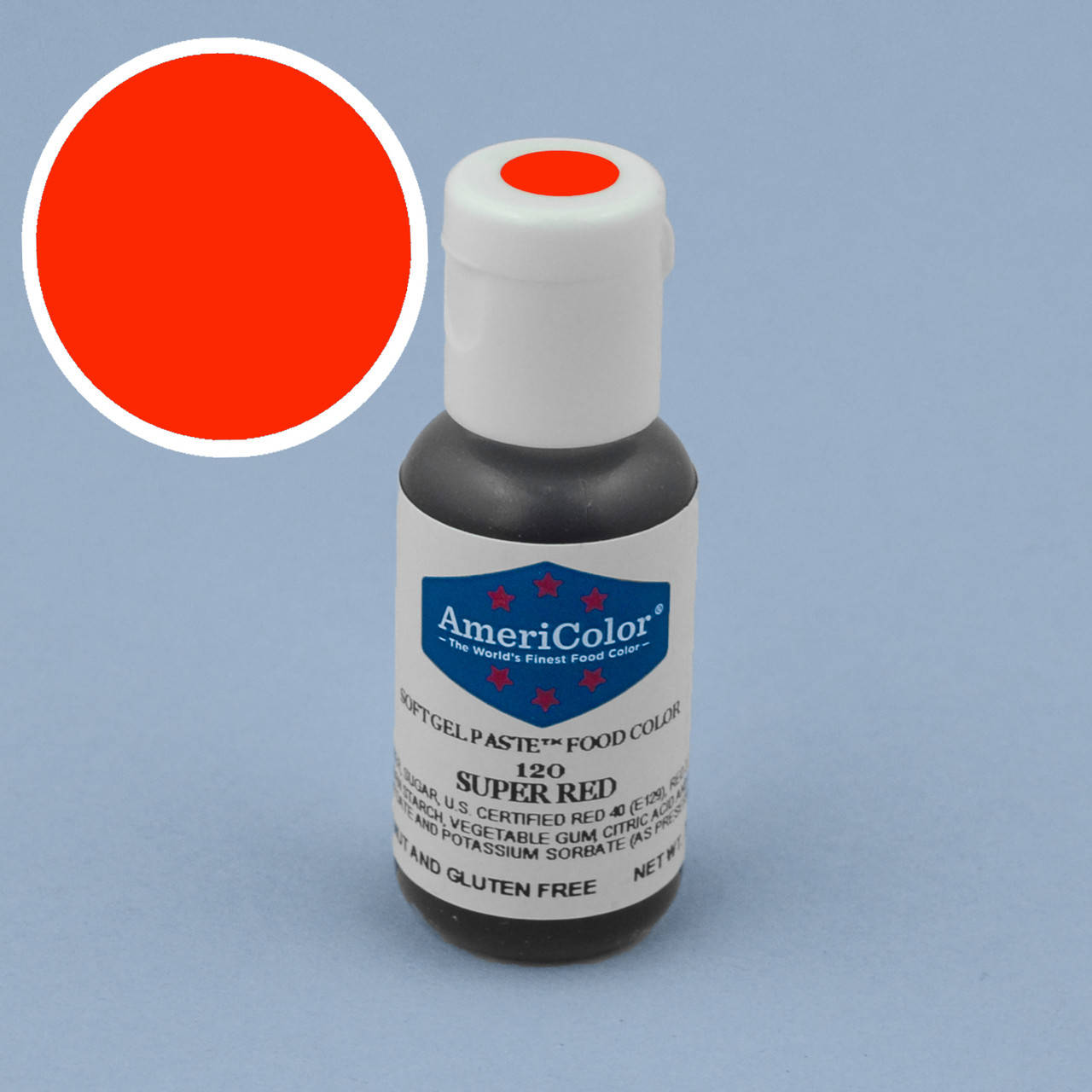 

Гелевая краска AmeriColor Насыщенный красный/Super Red 21 гр