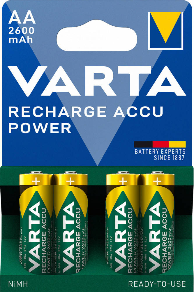 

Аккумулятор VARTA никель металл гидридный HR6 / AA 2600mAh 4шт Ni-MH