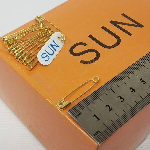 

Булавки английские 0 золото 12шт Sun