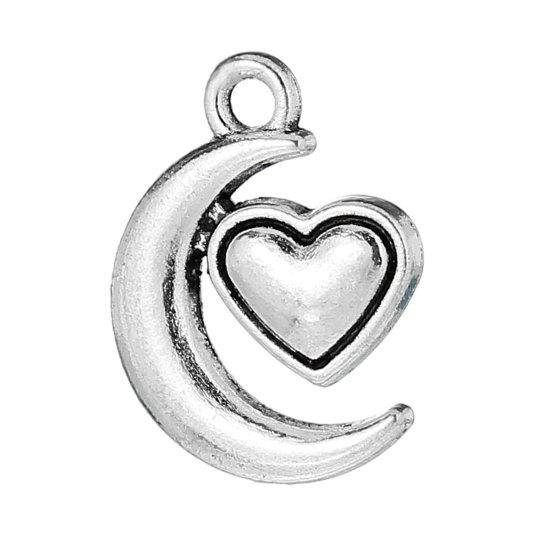 

Подвеска Finding Полумесяц сердце Античное серебро 18 mm x 14 mm