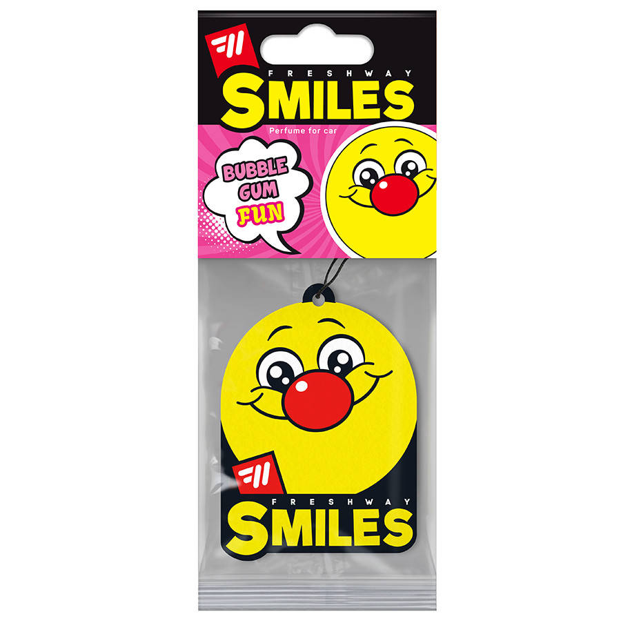 

Ароматизатор сухой листик FreshWay Smiles Dry Bubble Gum (Жевательная Резинка)