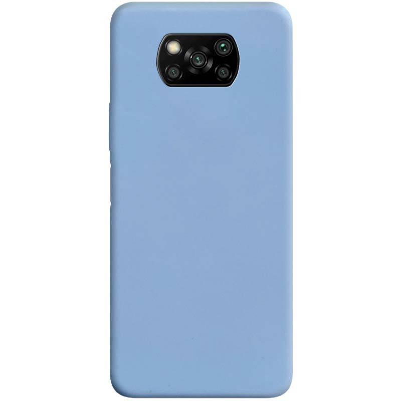 

Чехол для Xiaomi Poco X3 Pro цветной плотный однотонный чехол на телефон сяоми поко х3 про голубой Plain