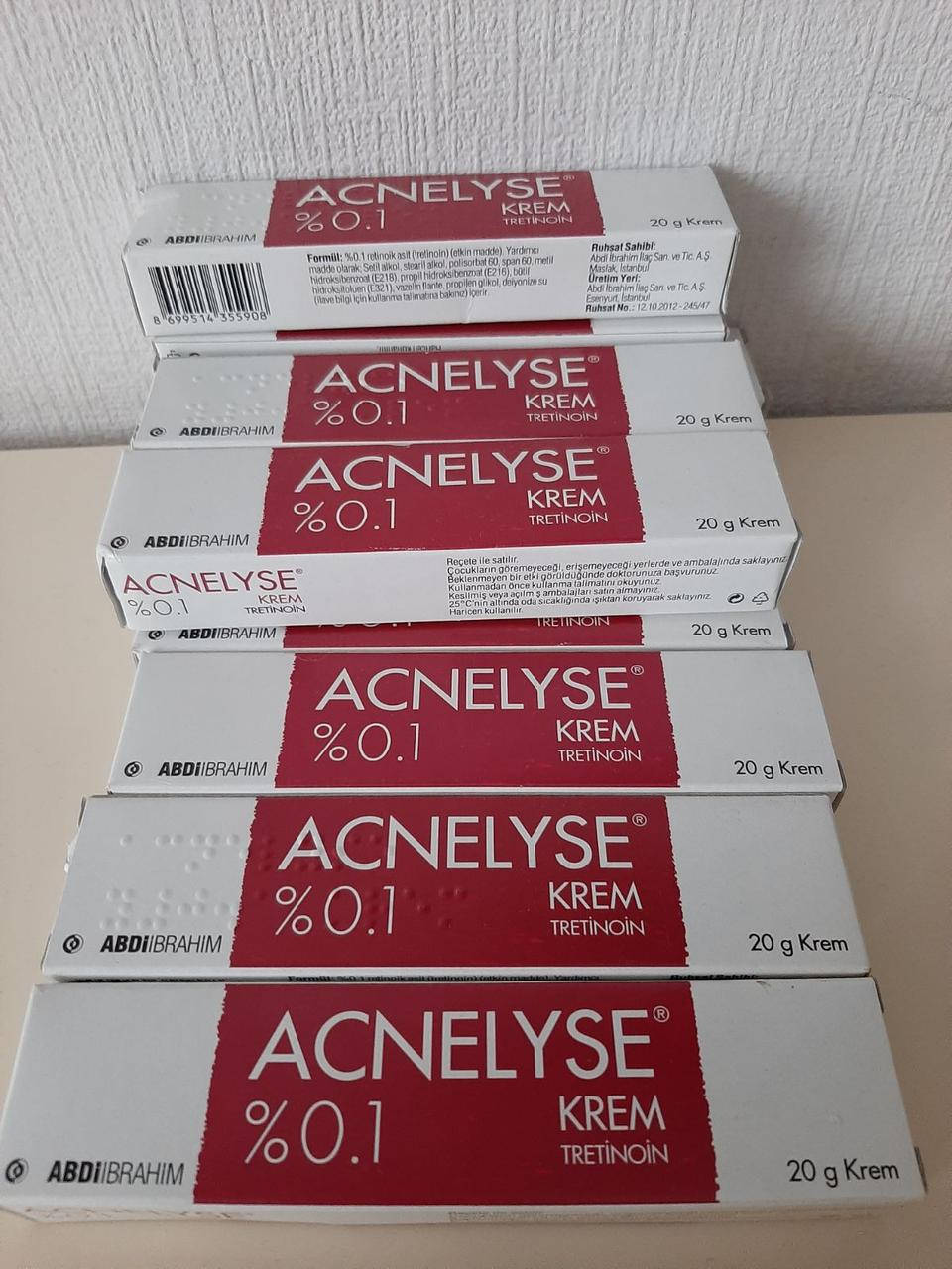 

Акнелис, Acnelyse 0,1% tretinoin третиноин ретинол объем 30 грамм