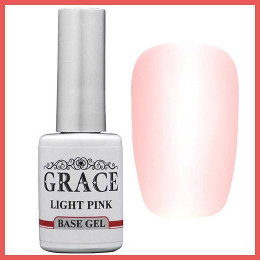 

Каучуковая основа, база для гель-лака Грейс Grace Rubber Base Light Pink 10 мл
