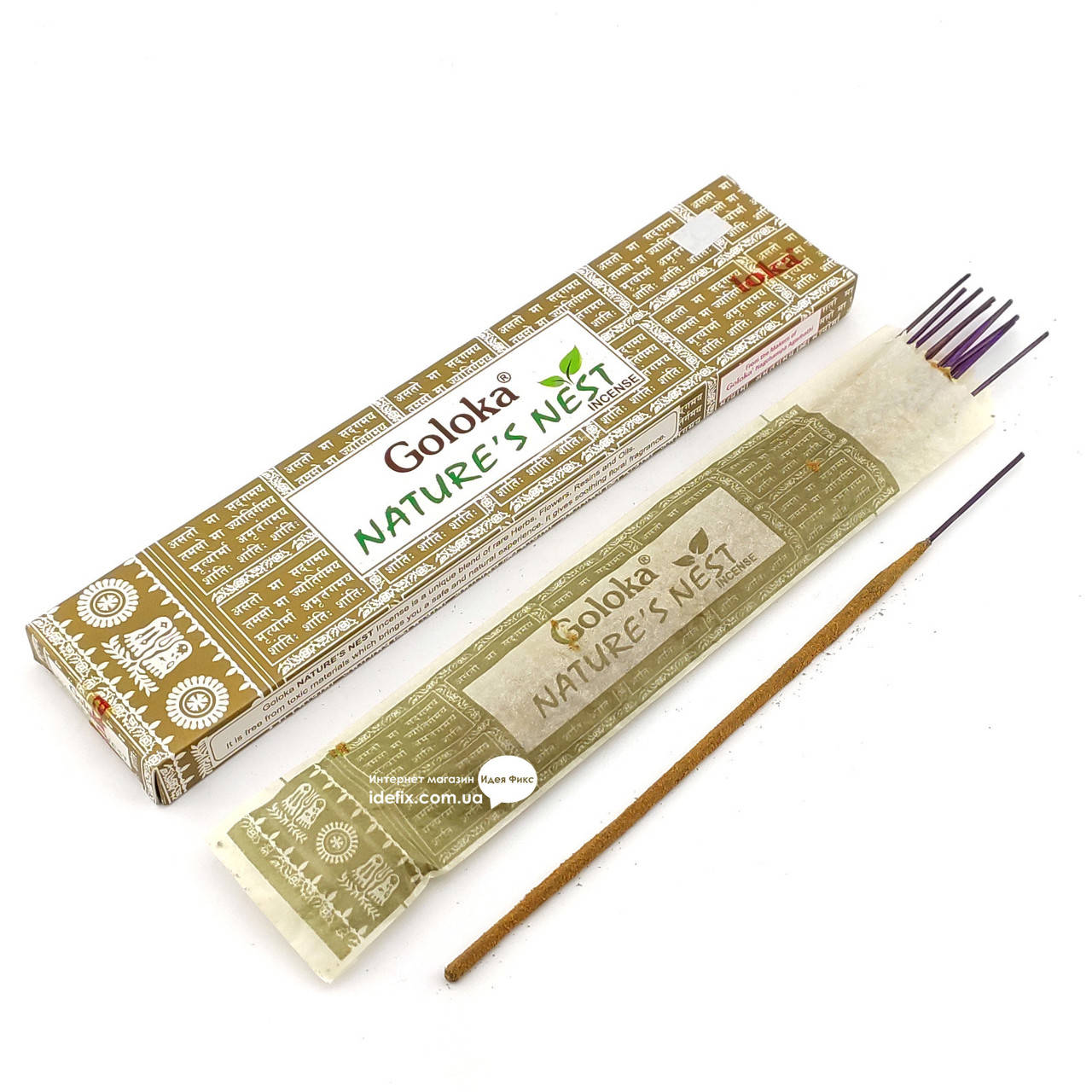 

Благовоние Natures Nest Goloka 15 грамм. Аромапалочки Первозданная природа (32275)