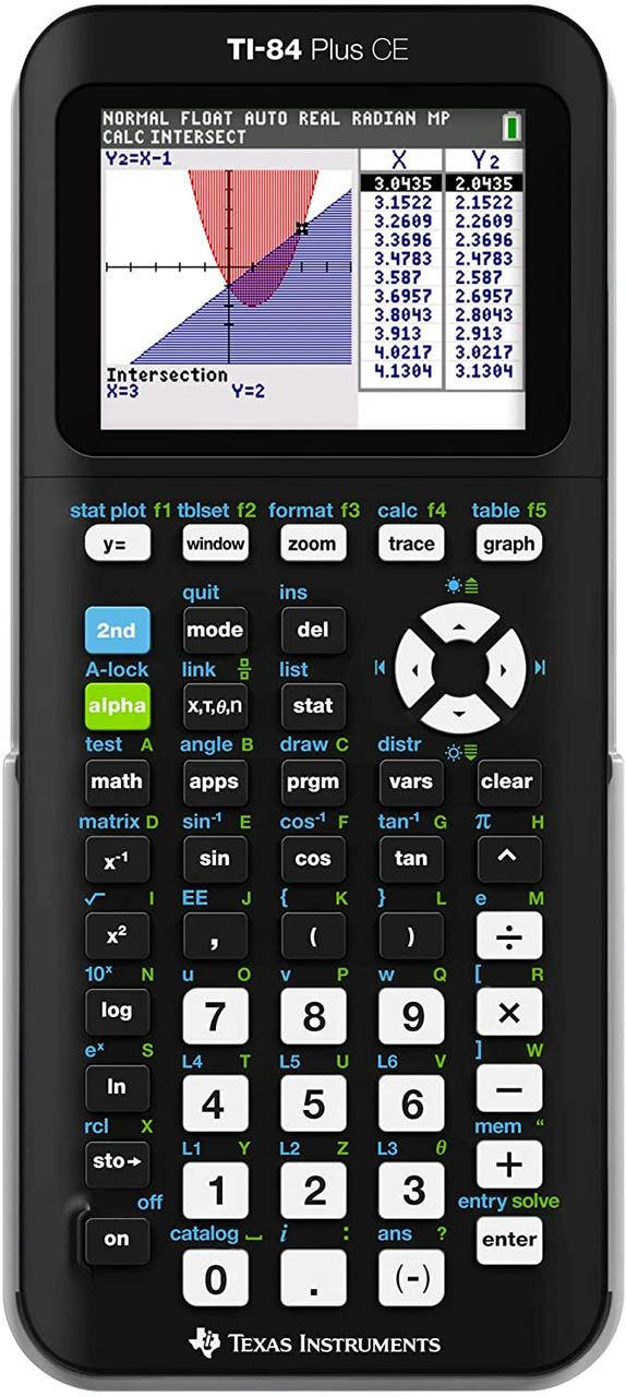 

Калькулятор цветных графиков Texas Instruments TI-84 Plus CE, черный 19 см