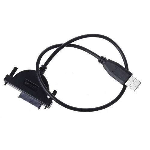 

Адаптер USB 2.0 - Slimline SATA 13pin 6+7pin CD / DVD привода ноутбука 2000-03165