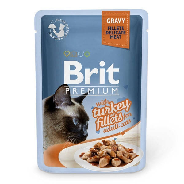 

Влажный корм Brit Premium Филе индейки в соусе для кошек - 85 г