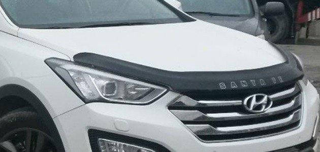 

Дефлектор на капот (мухобойки) Hyundai Santa Fe 2012-