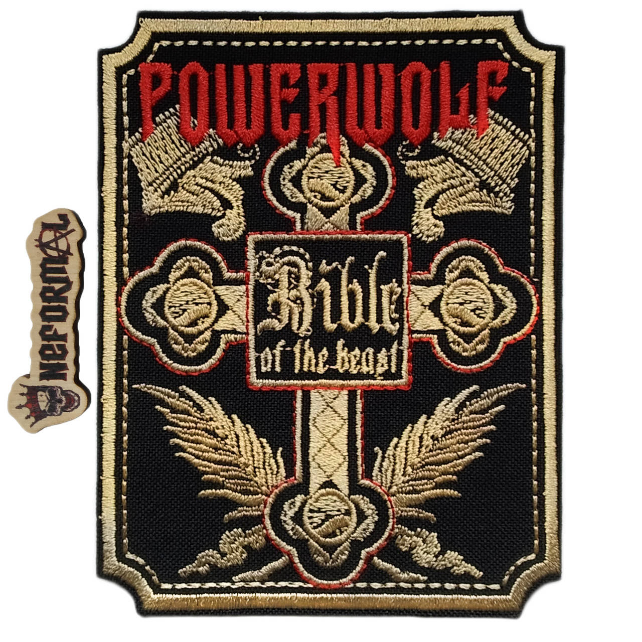 

Нашивка Powerwolf - Bible of the Beast 8,5х11 см., Золотистый