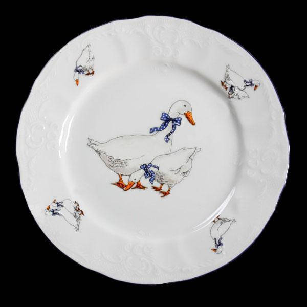 

Набор тарелок десертных Thun Bernadotte Гуси 5936B59-19-6 19 см 6 шт, Белый
