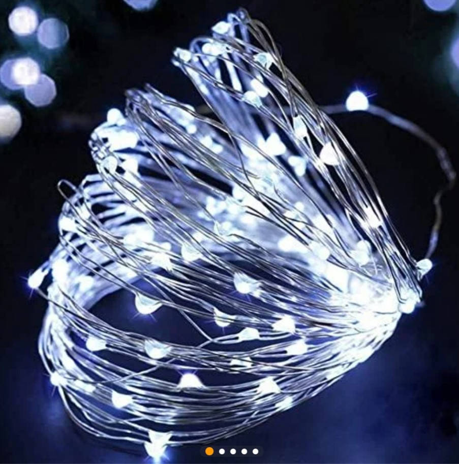 

Гирлянда LED белая "РОСА 2м на батарейках пробка в