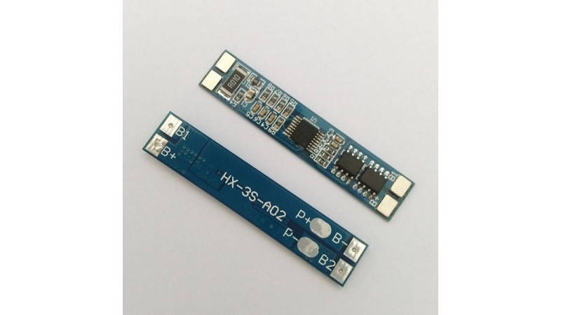 

BMS плата, Контроллер заряда/разряда 3S Li-Ion 12.6V 8A (HX-3S-A02)